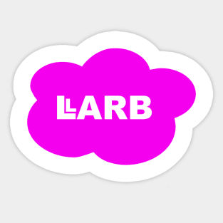 Hot Pink LARB Studios Cloud | LARB Studios & Abelia Rose Sticker